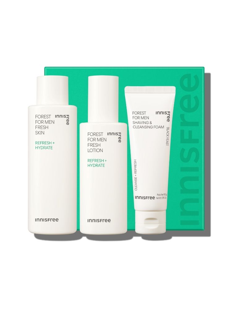 [Innisfree] Forest for Men Fresh Set 1set(Skin+Lotion+Cleansing Foam)