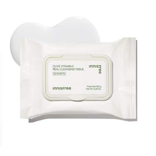 [Innisfree] [1+1] Olive Real Cleansing Tissue 30Sheets + 30Sheets