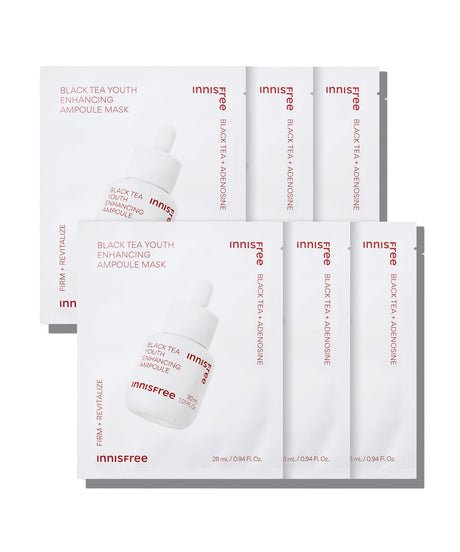[Innisfree] Black Tea Youth Enhancing Ampoule Mask 28ml*6ea